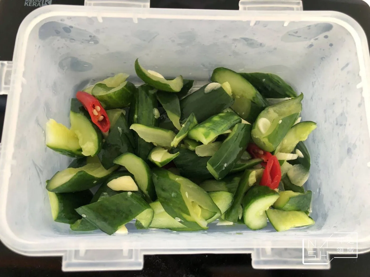 涼拌小黃瓜完成