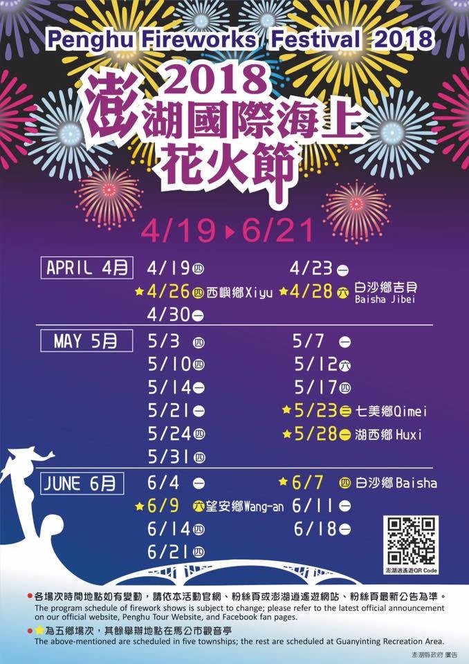 2018澎湖花火節,花火節時間,花火節地點,花火節交通,花火節日期